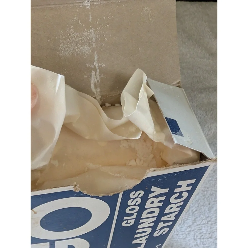 ARGO Powdered Chunks Gloss Laundry Starch Vintage 2 16 oz Blue Boxes